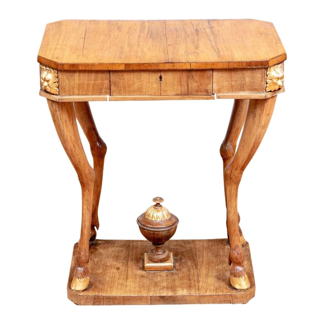 Antique French Neoclassical French Walnut Stand