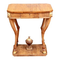Antique French Neoclassical French Walnut Stand