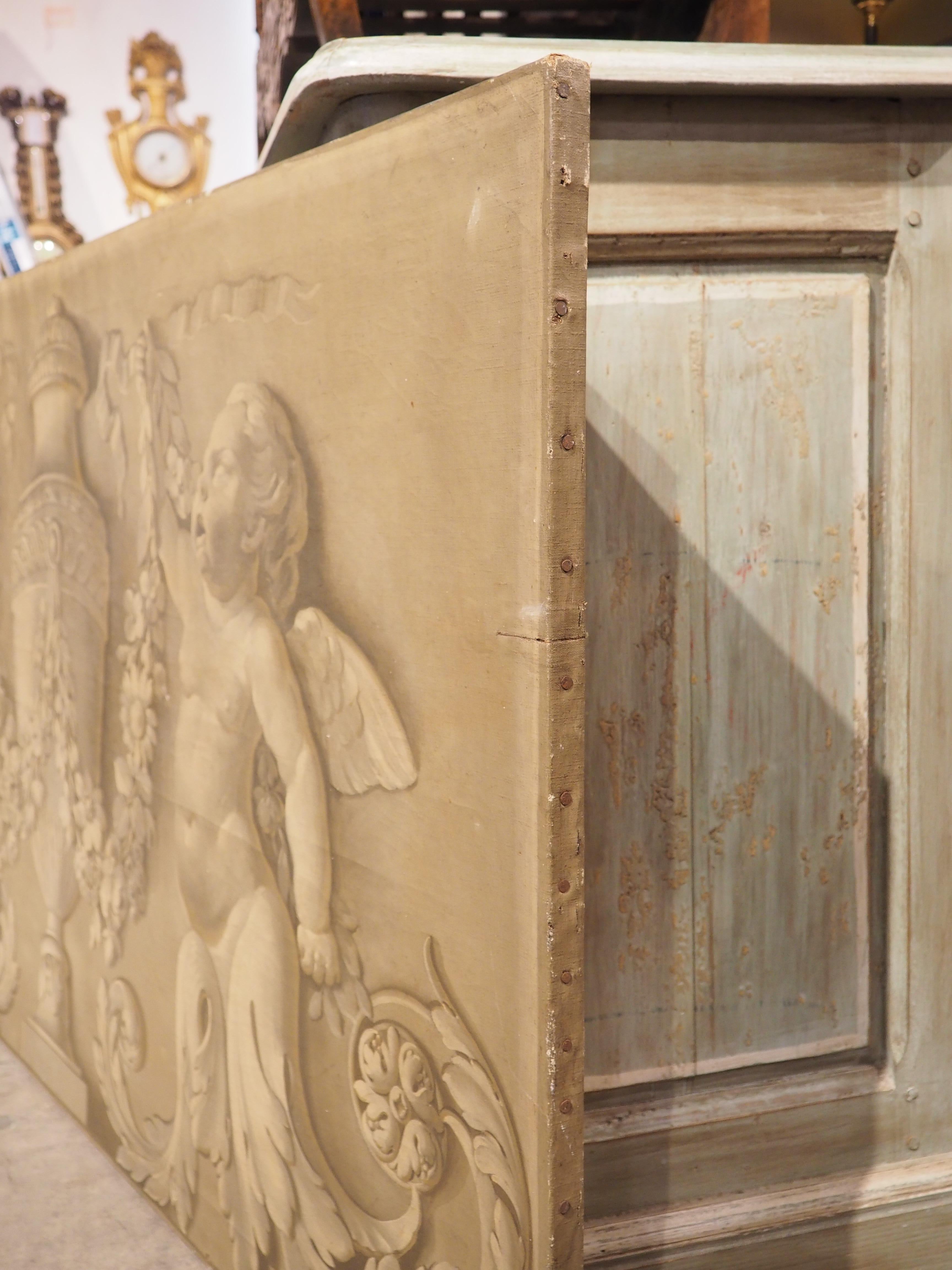 Antique French Neoclassical Grisaille Overdoor Painting, Circa 1815 en venta 8