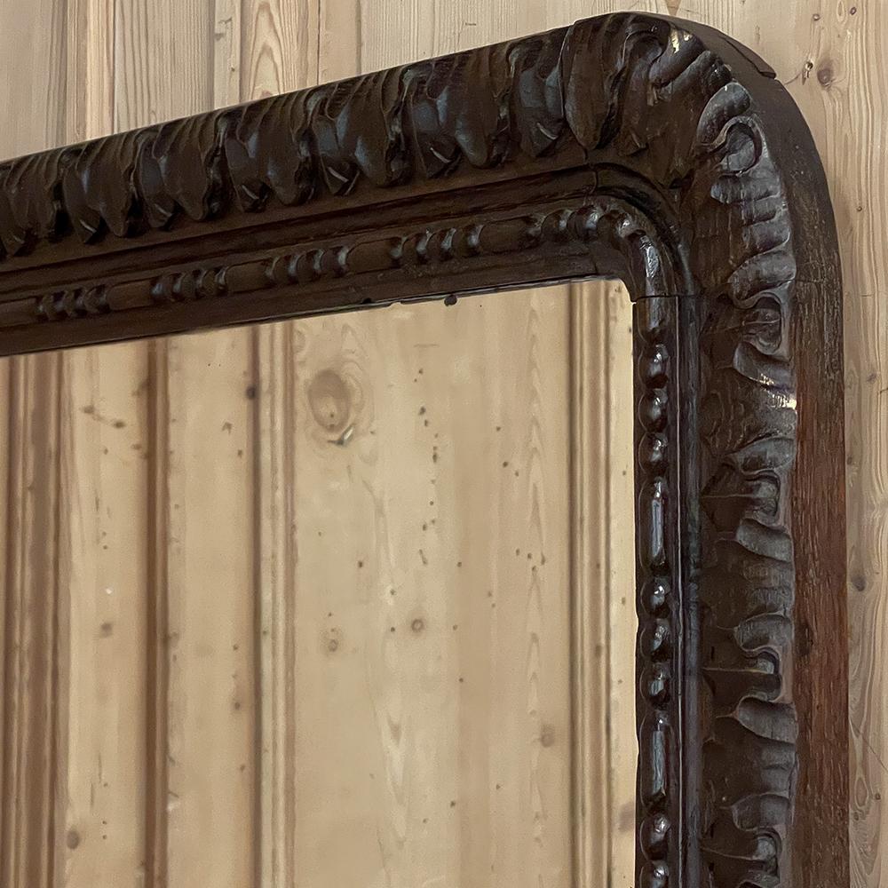 Antique French Neoclassical Hand Carved Mirror 8