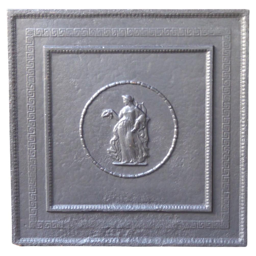 Antique French Neoclassical 
Lady
 Fireback, 18th-19th Century