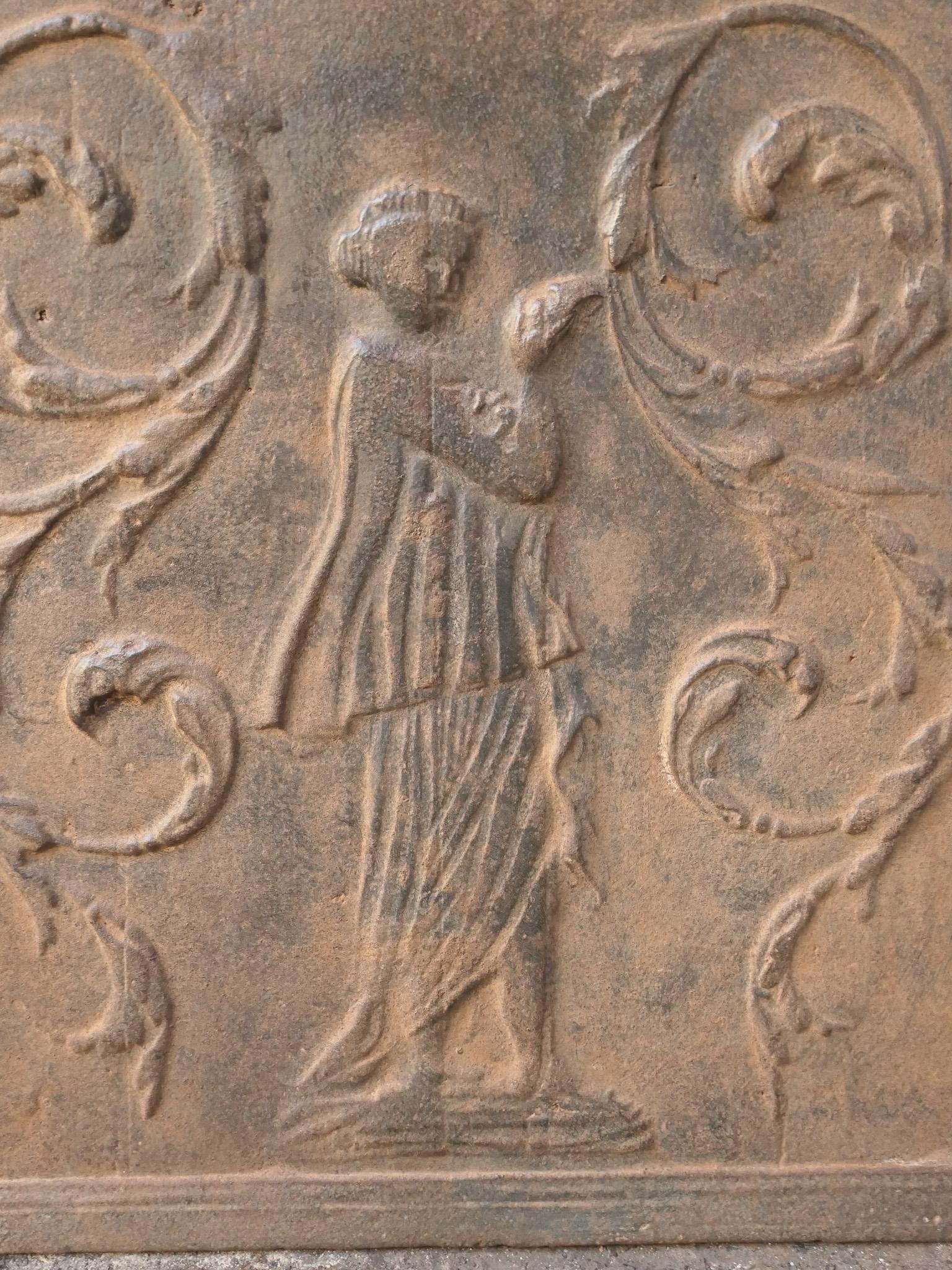 Antique French Neoclassical 'Lady' Fireback / Backsplash, 18° secolo in vendita 2