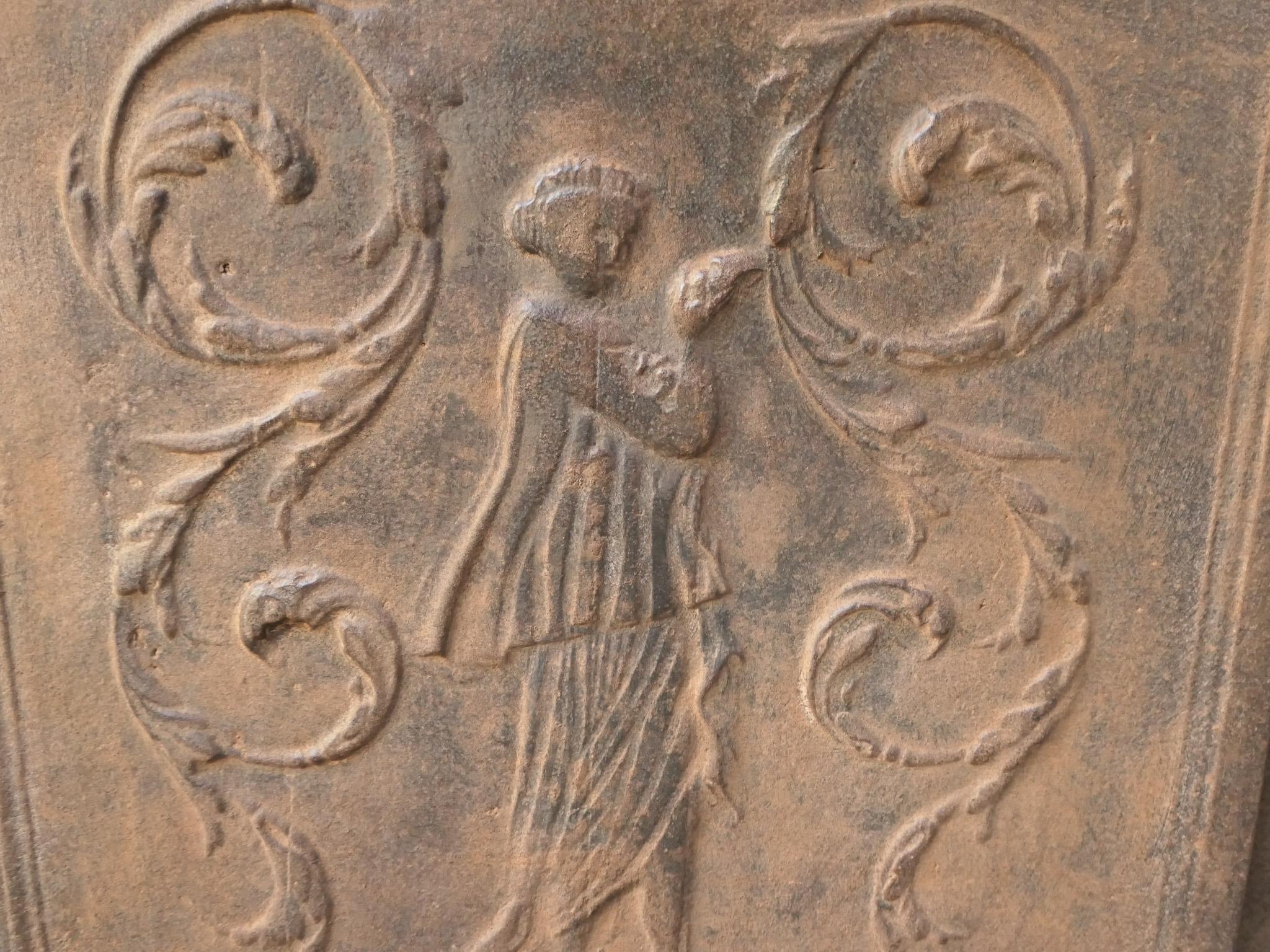 Antique French Neoclassical 'Lady' Fireback / Backsplash, 18° secolo in vendita 1
