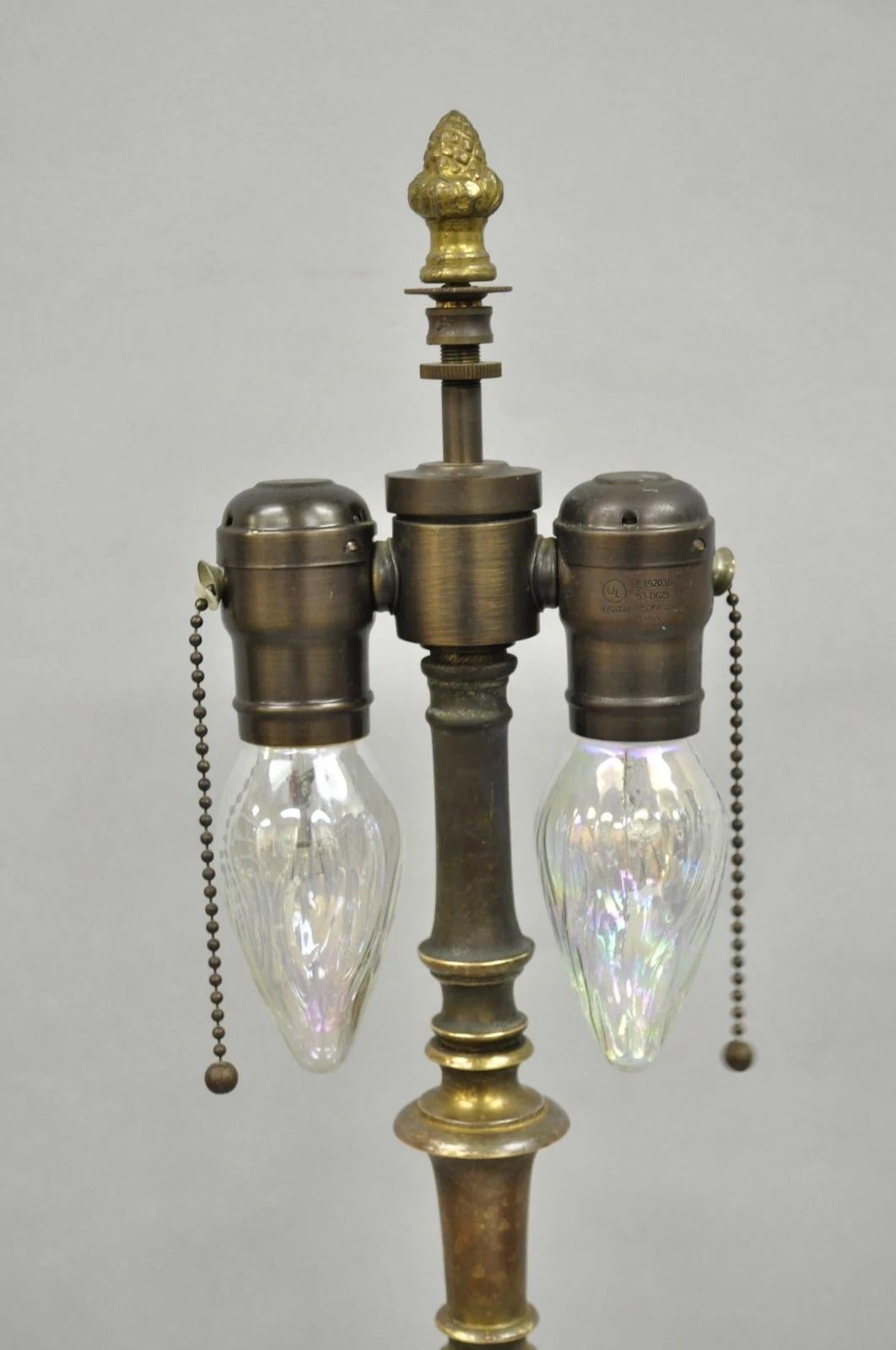 Antique French Neoclassical Louis XV Onyx Urn Figural Bronze Cherub Table Lamp For Sale 4