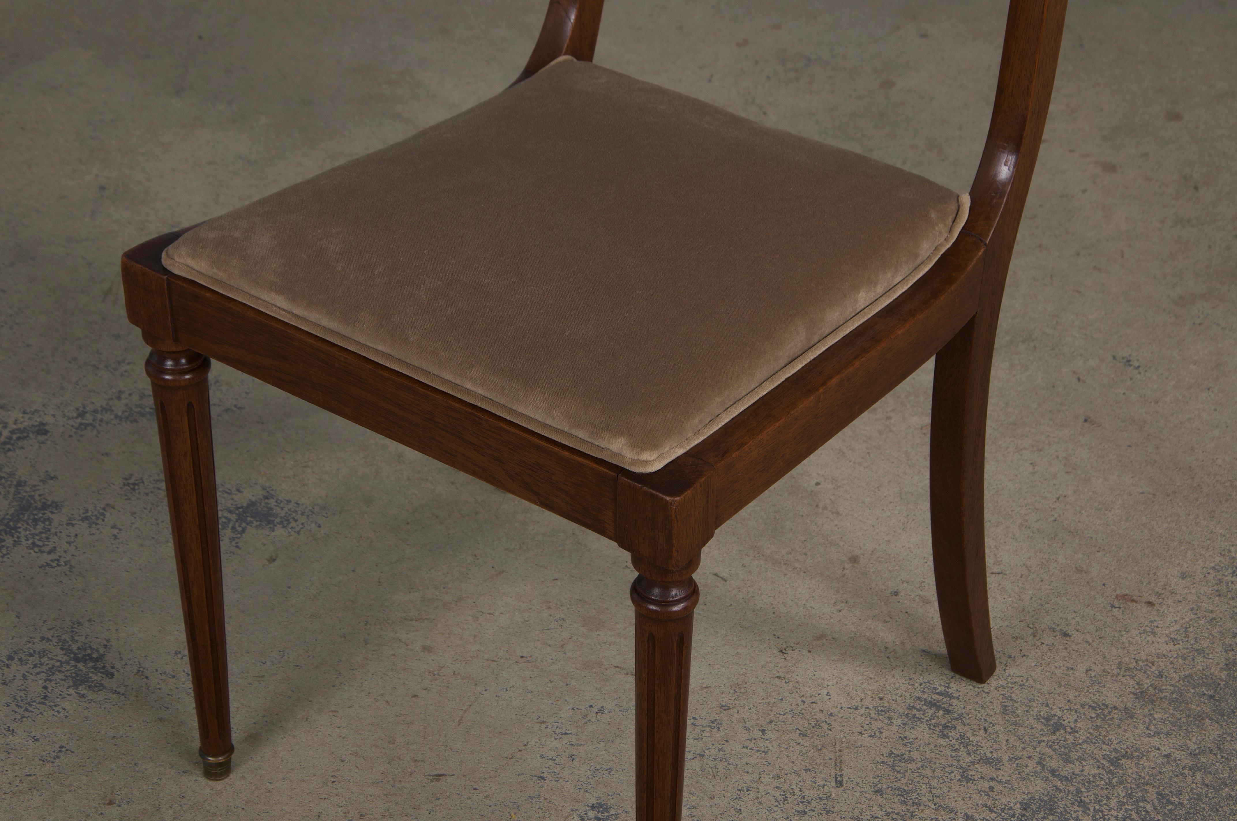 Antique French Neoclassical Louis XVI Style Walnut Dining Chairs - Set of 8 9