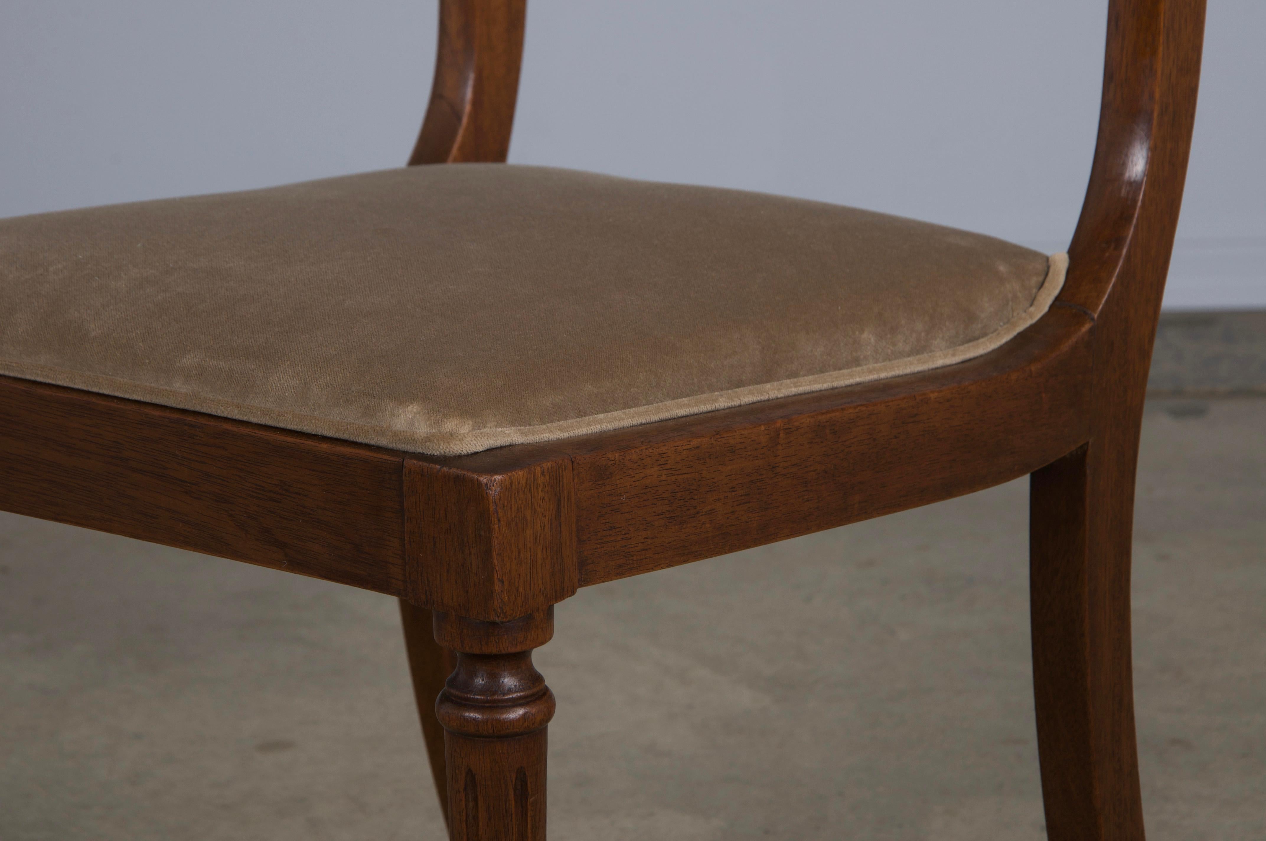 Antique French Neoclassical Louis XVI Style Walnut Dining Chairs - Set of 8 10