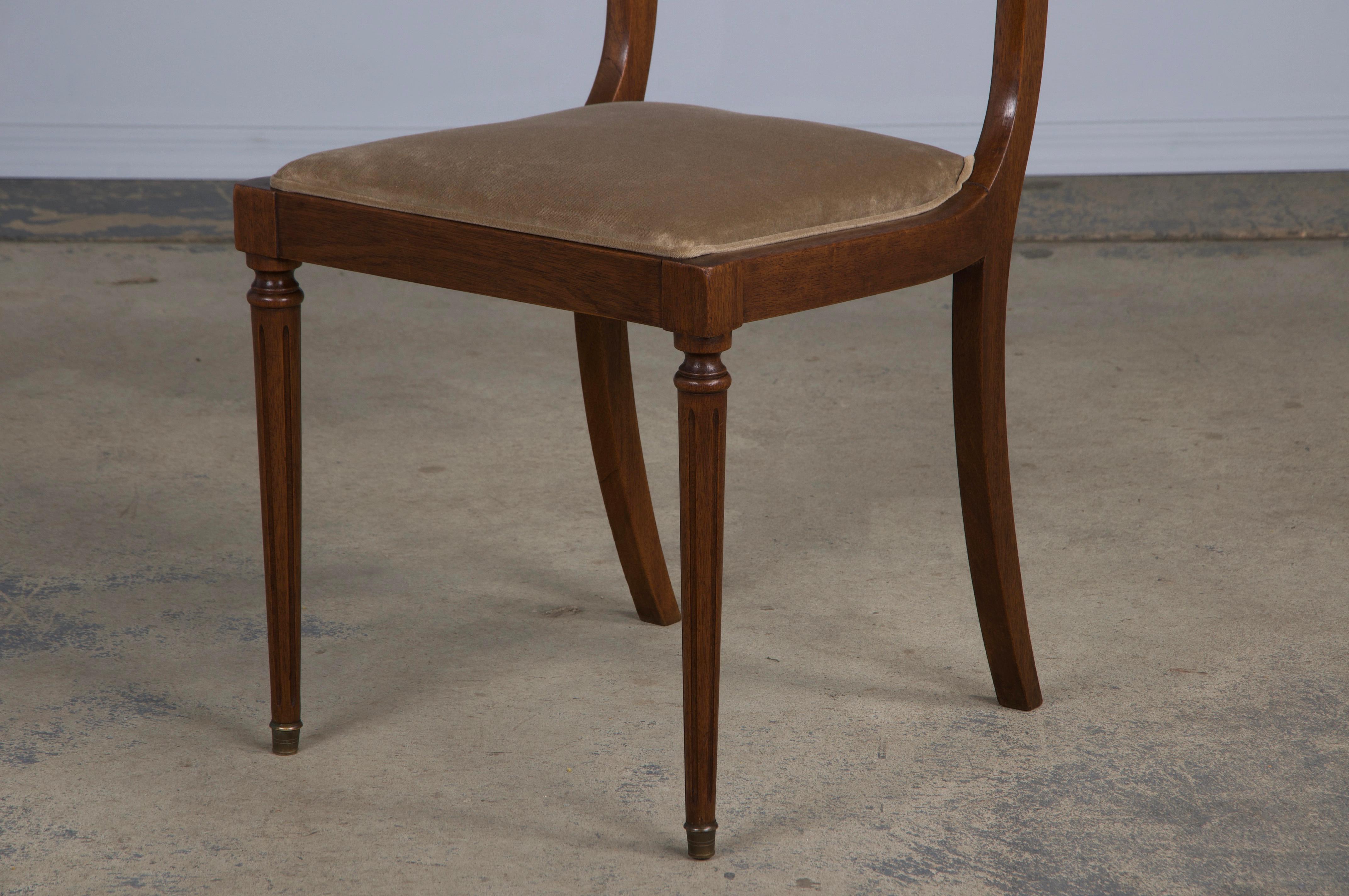 Antique French Neoclassical Louis XVI Style Walnut Dining Chairs - Set of 8 11