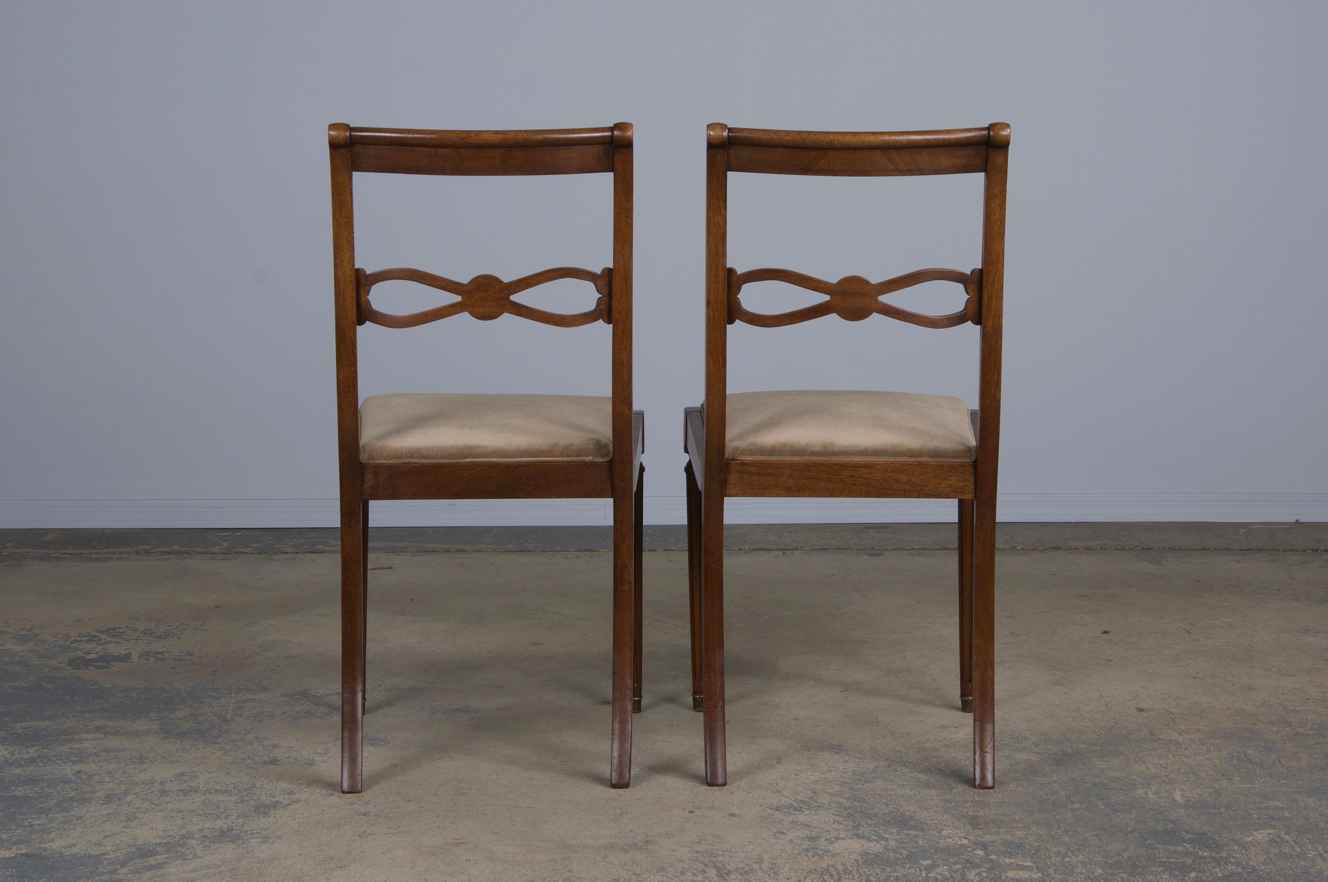 Antique French Neoclassical Louis XVI Style Walnut Dining Chairs - Set of 8 12