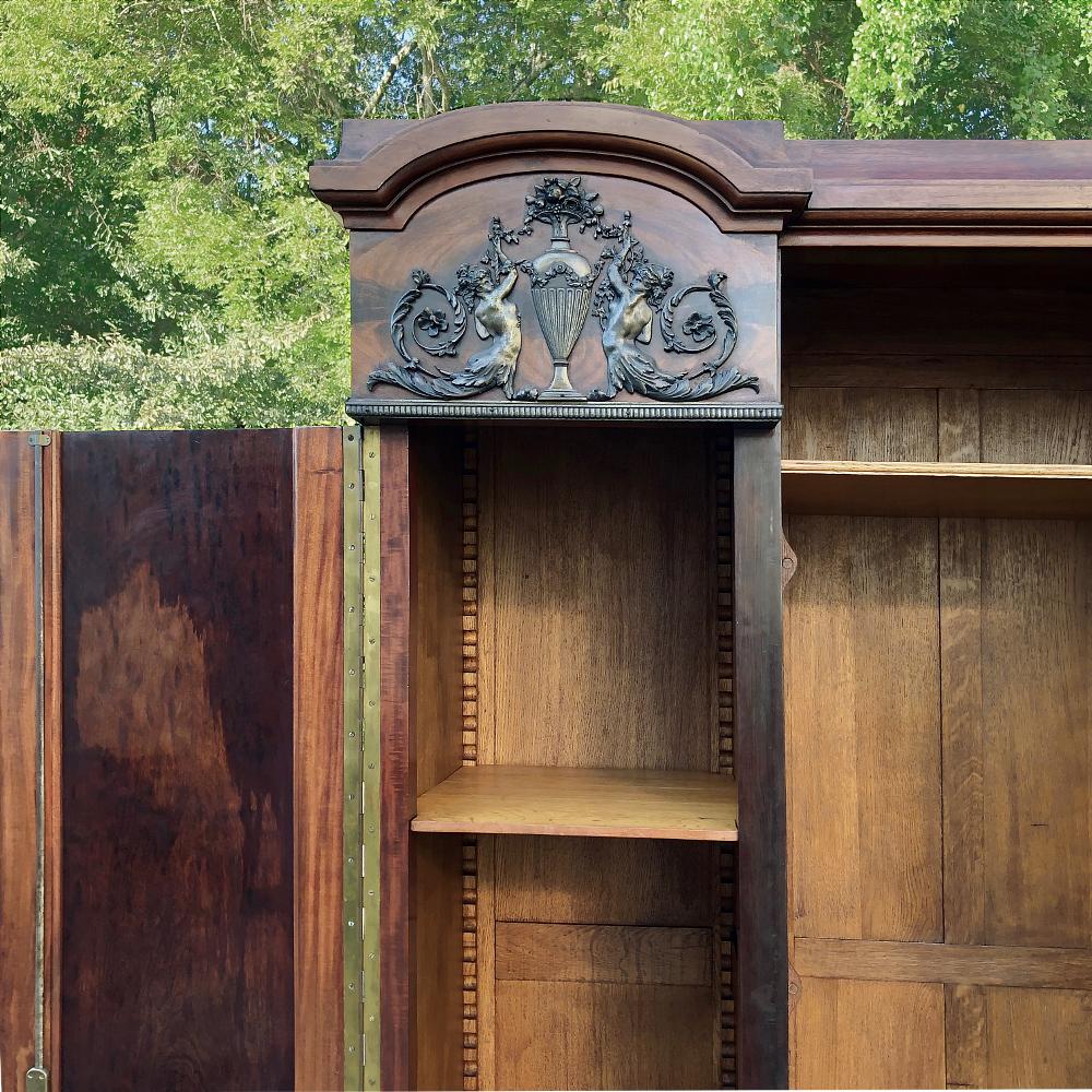 Antique French Neoclassical Mahogany Armoire 3