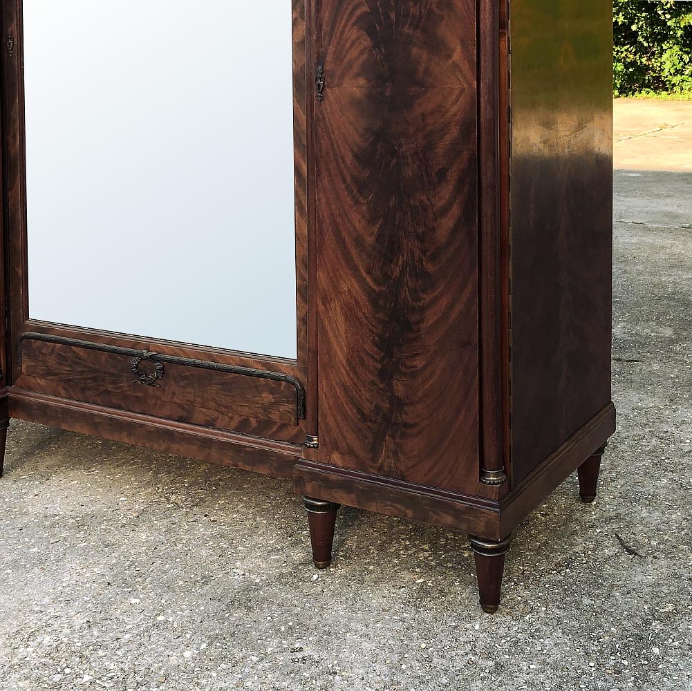 Antique French Neoclassical Mahogany Armoire 1