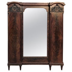 Antique French Neoclassical Mahogany Armoire