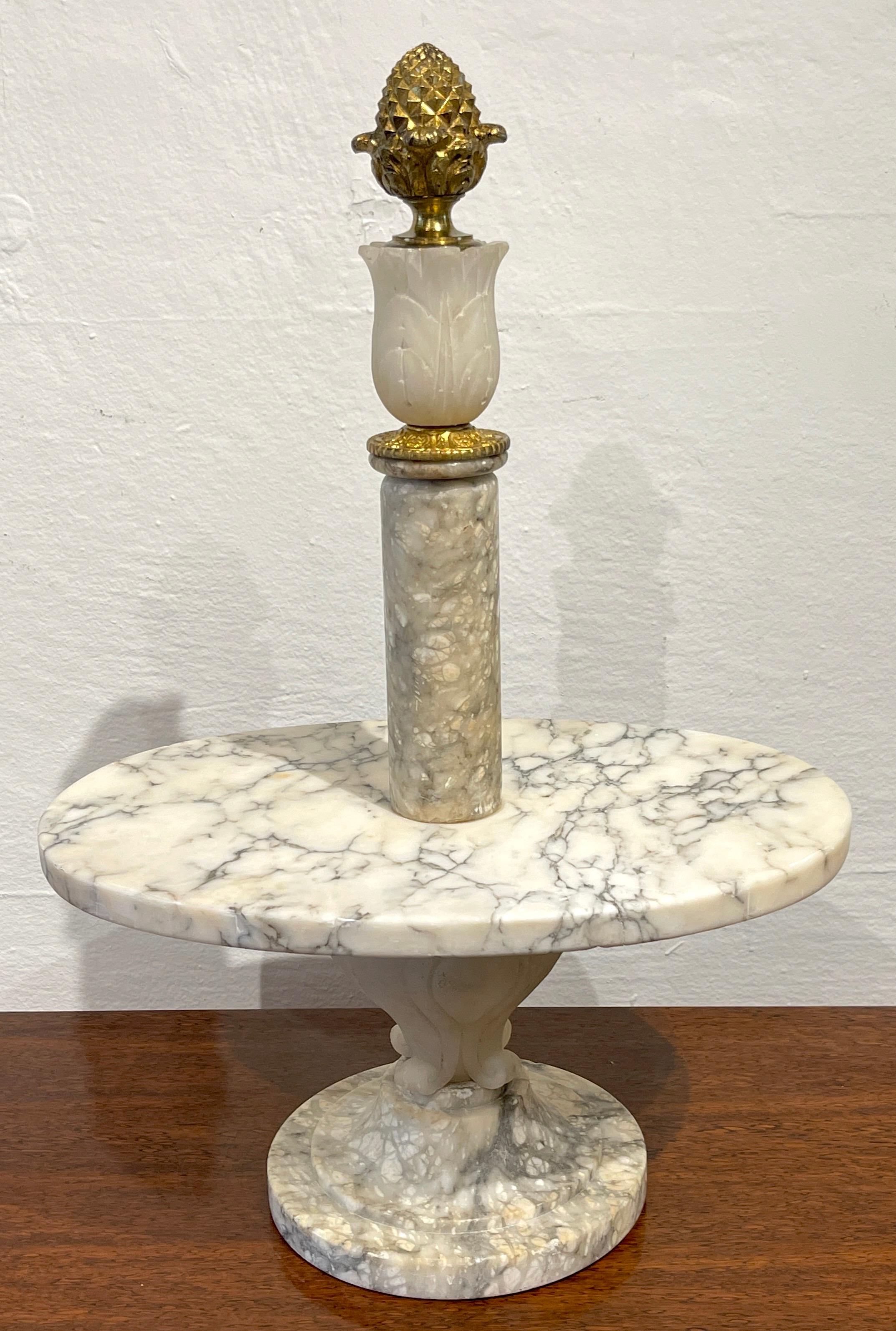 Centre de table néoclassique français ancien en marbre et ormolu pour pâtisserie / Tazza  en vente 2