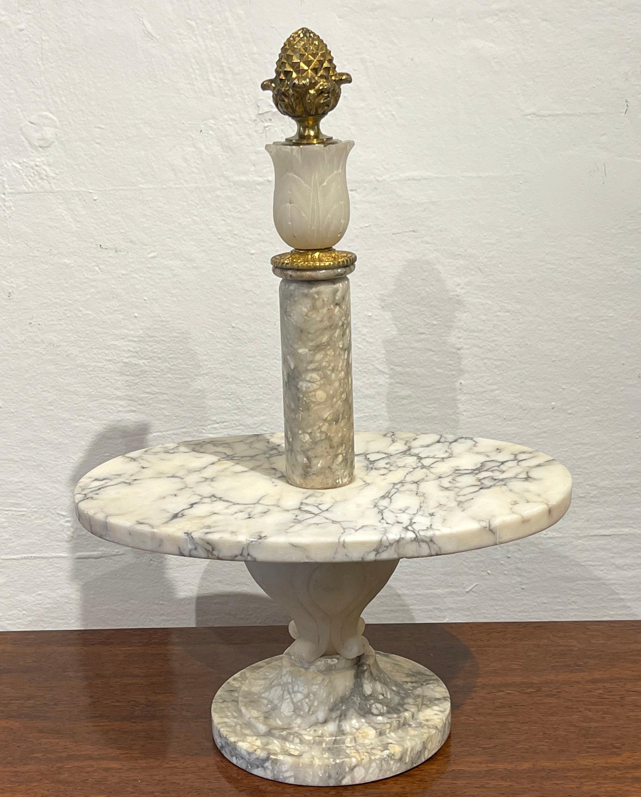 Antique French Neoclassical Marble & Ormolu Pastry Centerpiece / Tazza  For Sale 6