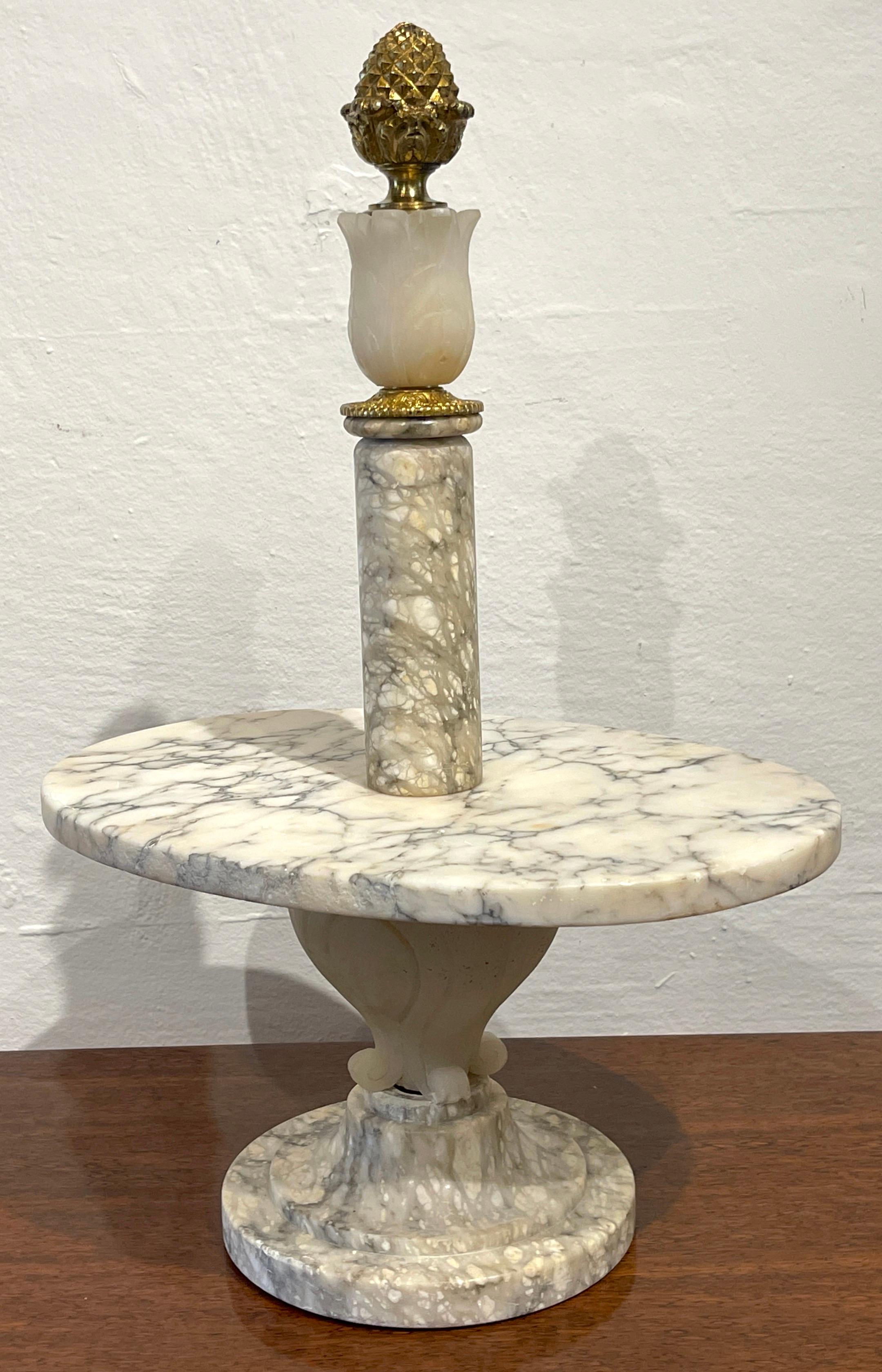 Antique French Neoclassical Marble & Ormolu Pastry Centerpiece / Tazza  For Sale 9