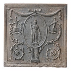 Antique French Neoclassical 'Minerva' Fireback / Backsplash, 18th-19th Century