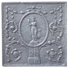Antique French Neoclassical 'Minerva' Fireback