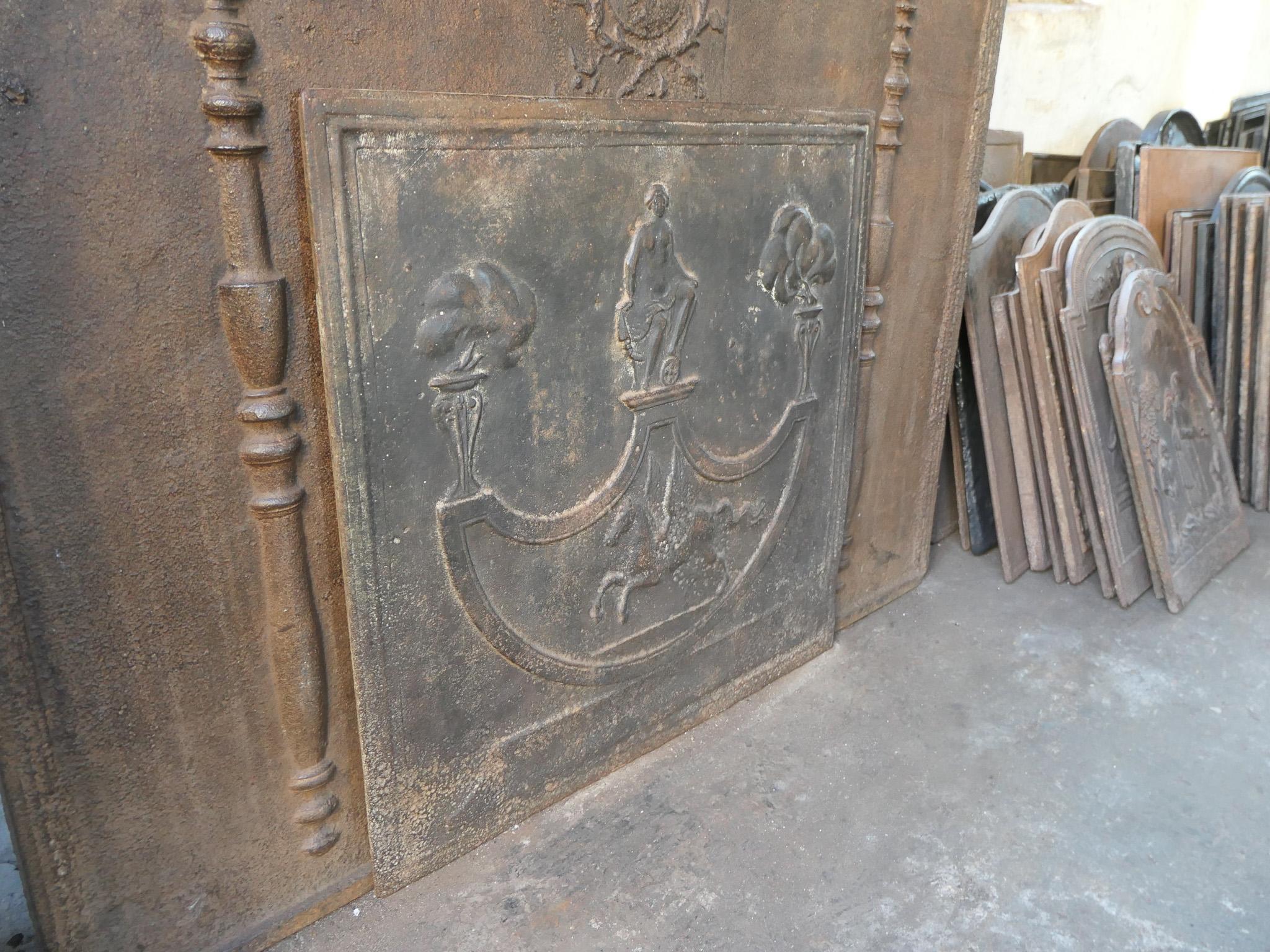 Antique French Neoclassical Period Fireback / Backsplash, 18th-19th C. For Sale 6