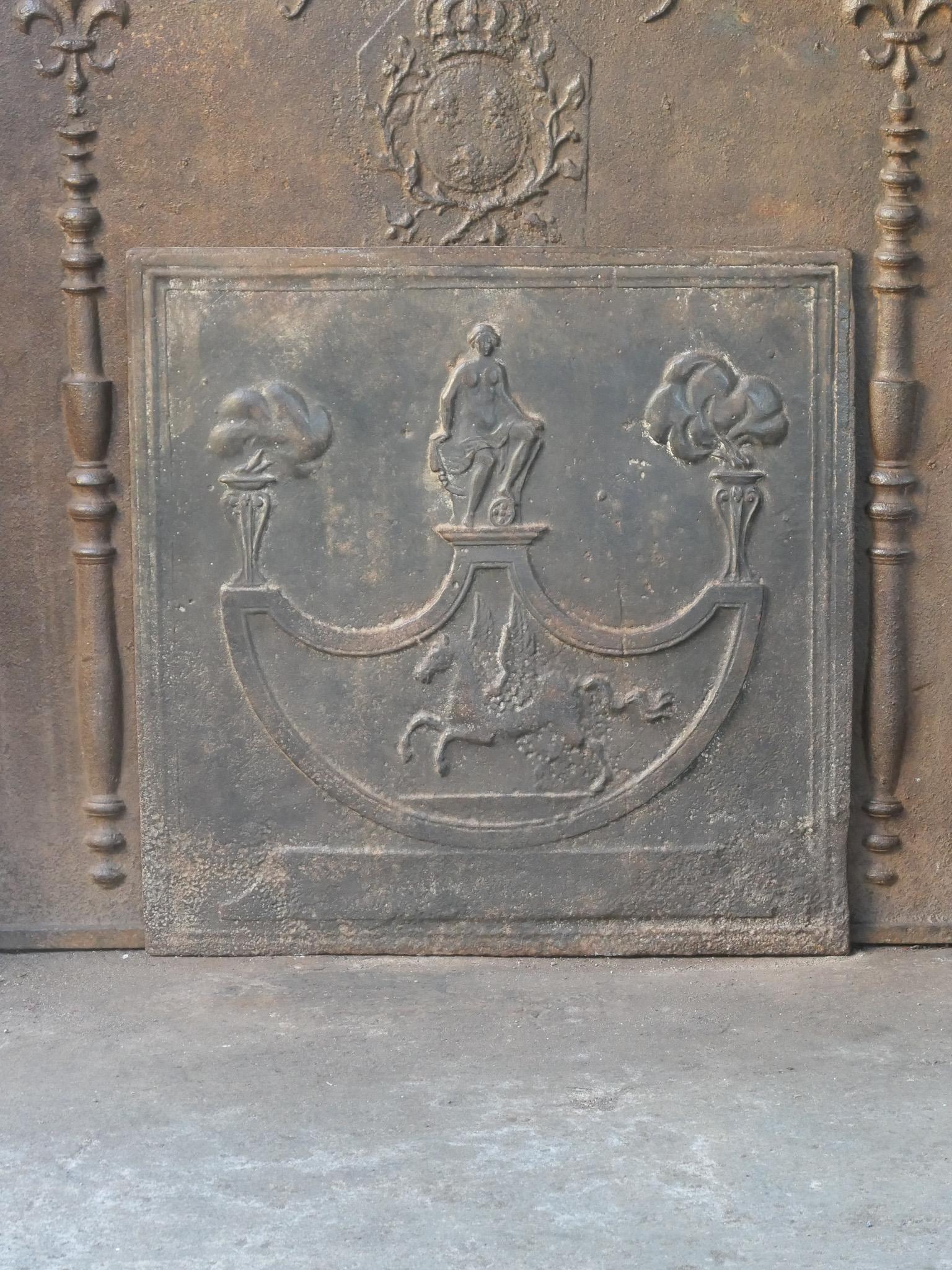 Antique French Neoclassical Period Fireback / Backsplash, 18th-19th C. For Sale 8