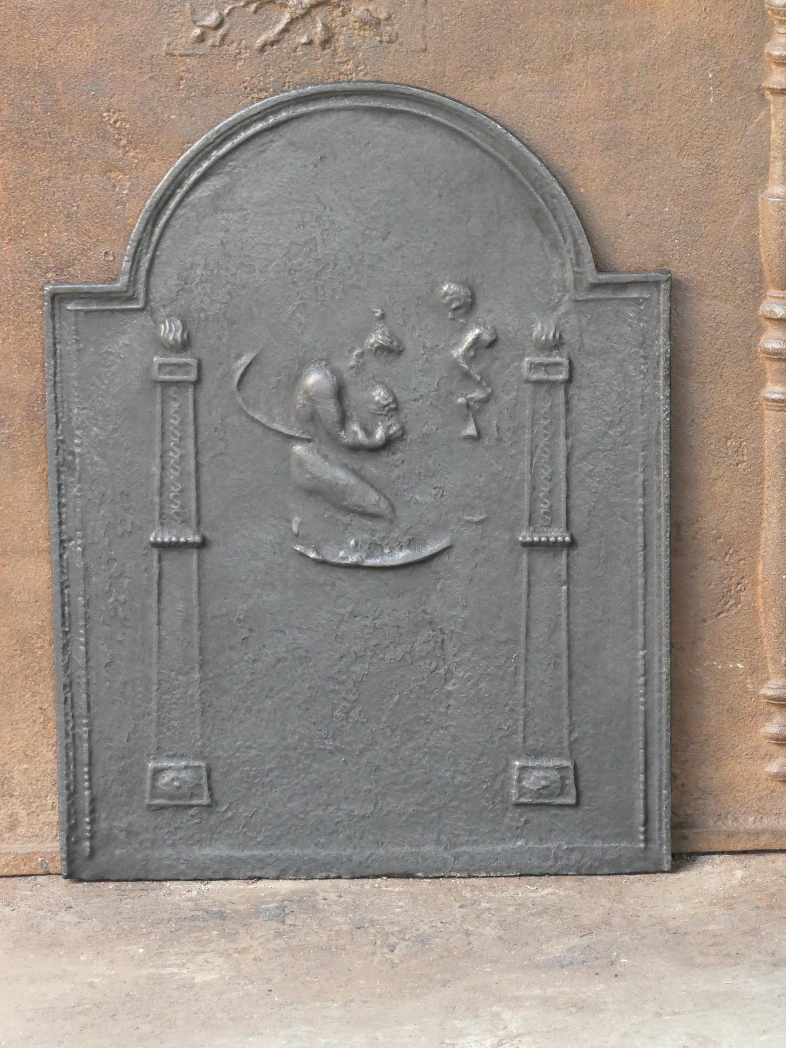 Cast Antique French Neoclassical Period Fireback / Backsplash, 18th - 19th C. For Sale