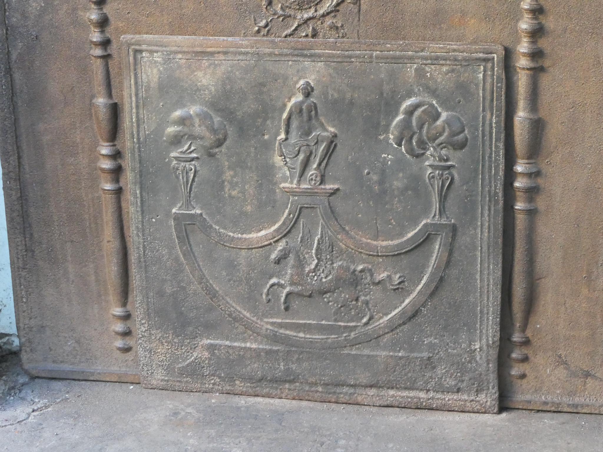Antique French Neoclassical Period Fireback / Backsplash, 18th-19th C. In Good Condition For Sale In Soest, NL