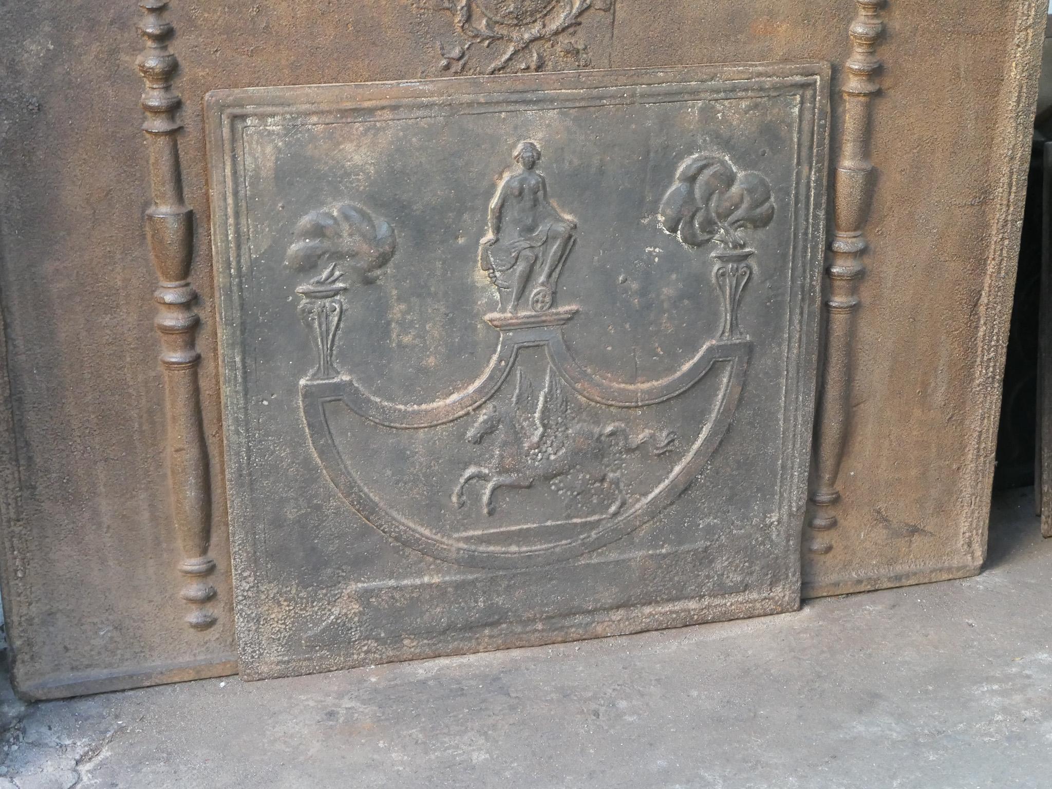 19th Century Antique French Neoclassical Period Fireback / Backsplash, 18th-19th C. For Sale