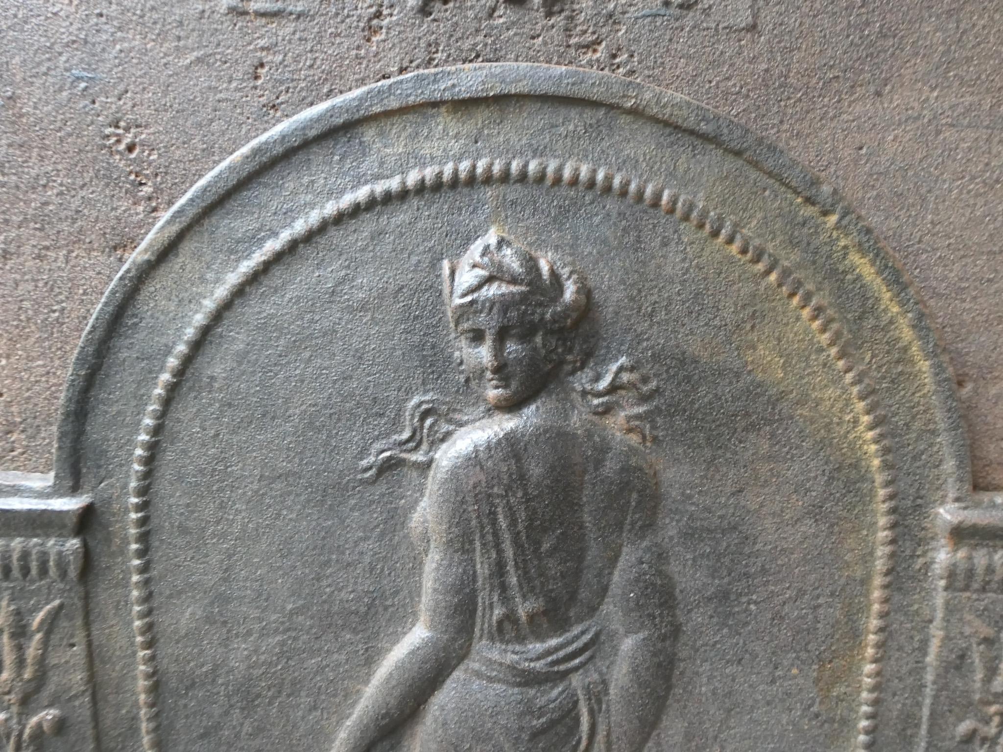 Ferro Antique French Neoclassical Period Fireback / Backsplash, XVIII - XIX C. in vendita