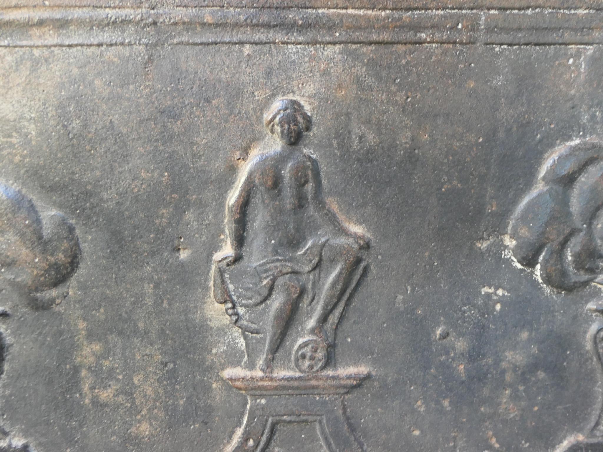 Antique French Neoclassical Period Fireback / Backsplash, 18th-19th C. For Sale 2