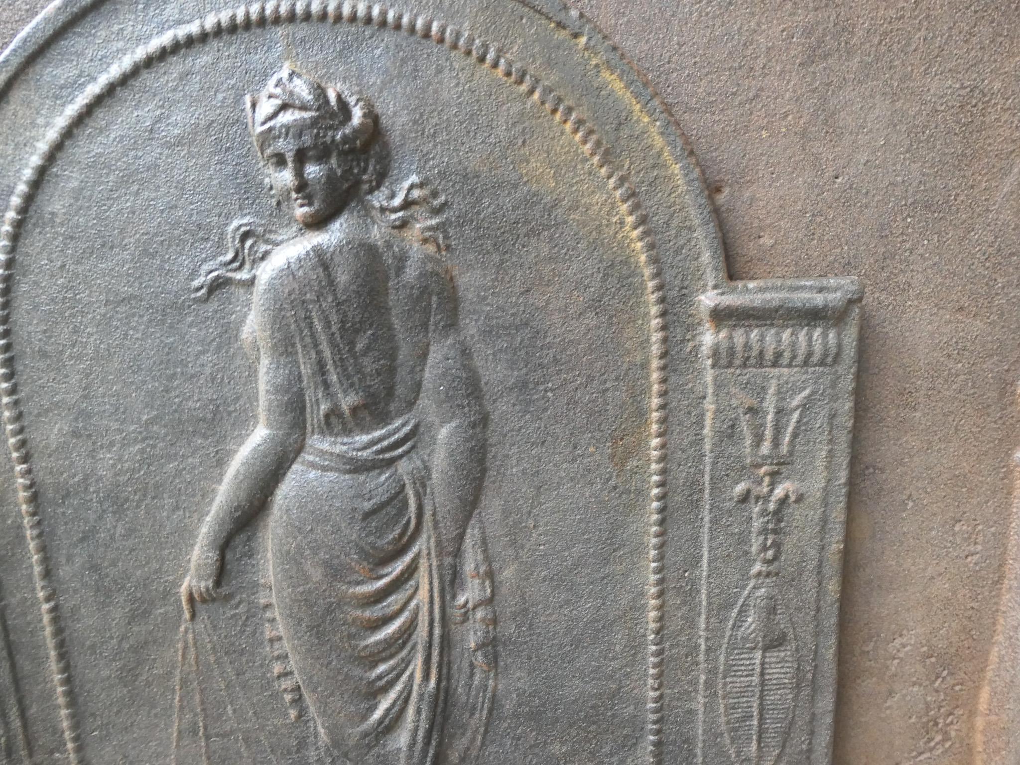 Antike französische neoklassizistische Periode Kaminrücken-/Rückenplash, 18. - 19. Jahrhundert. im Angebot 2