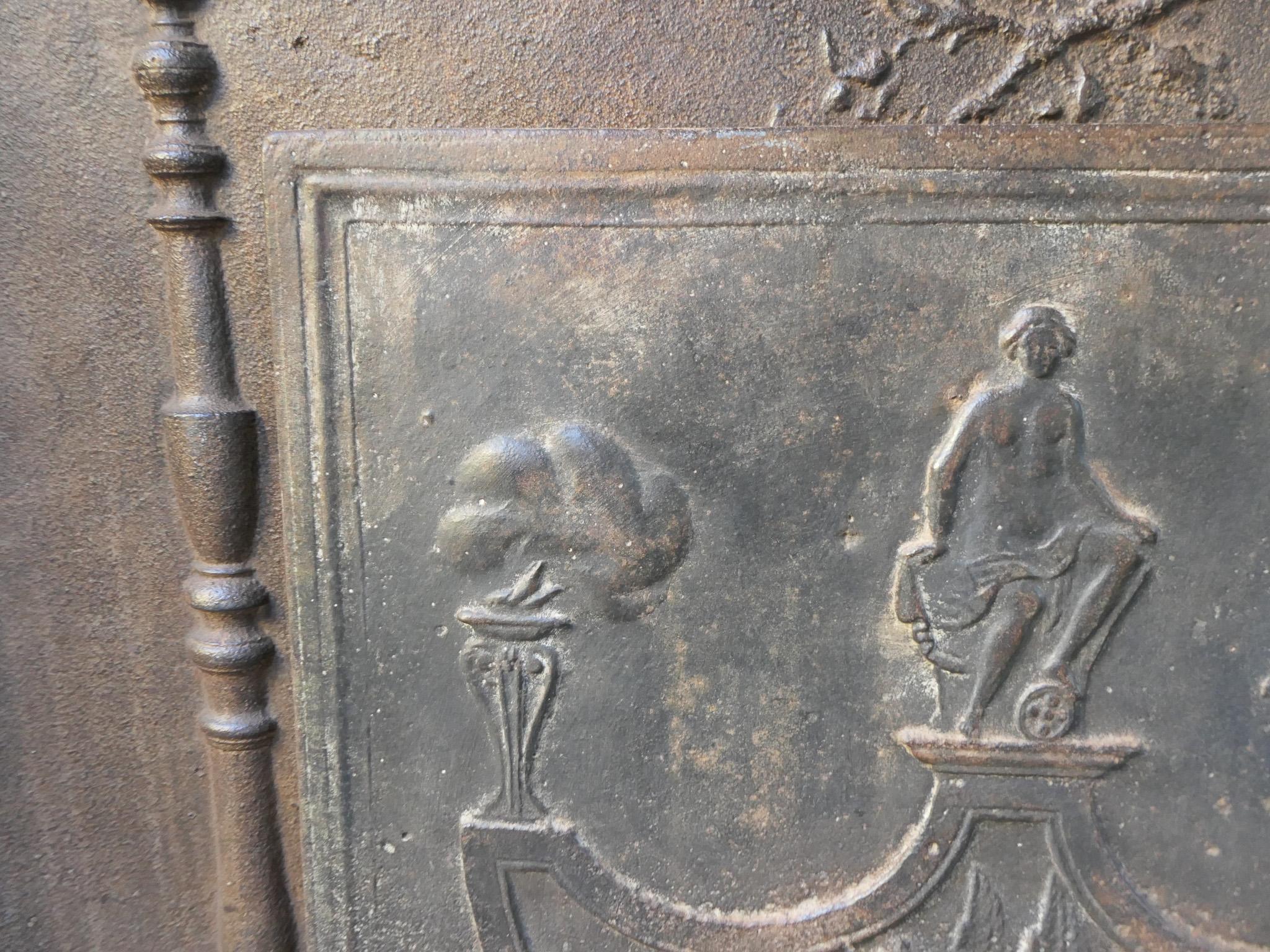 Antique French Neoclassical Period Fireback / Backsplash, 18th-19th C. For Sale 3