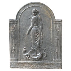 Plaque de cheminée d'époque néoclassique française, 18e - 19e siècle