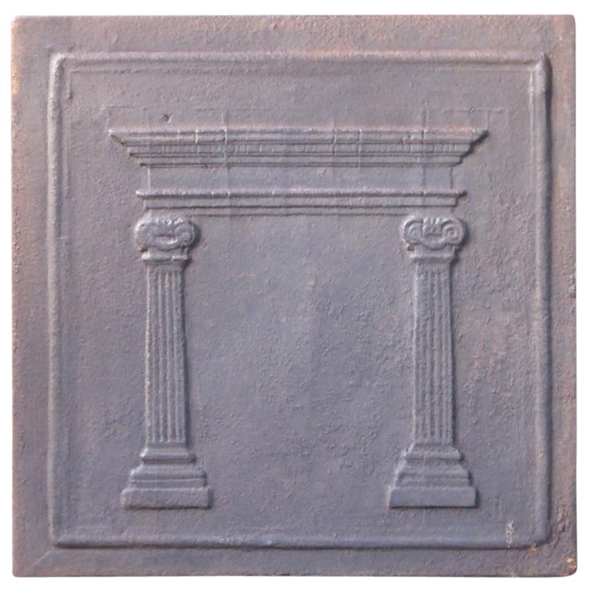 Antique French Neoclassical 'Pillars' Fireback