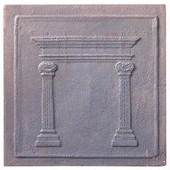 Antique French Neoclassical 'Pillars' Fireback