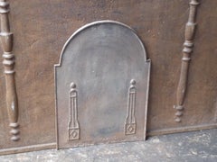 Antique French Neoclassical 'Pillars of Freedom' Fireback / Backsplash