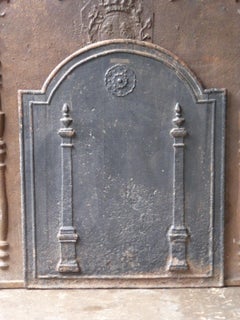 Antique French Neoclassical 'Pillars of Freedom' Fireback, 18th-19th Century