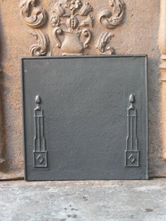 Antique French Neoclassical 'Pillars of Freedom' Fireback / Backsplash