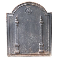 Antique French Neoclassical 'Pillars of Freedom' Fireback, 18th-19th Century