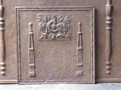 Antique French Neoclassical 'Pillars of Freedom' Fireback / Backsplash, 19th C.