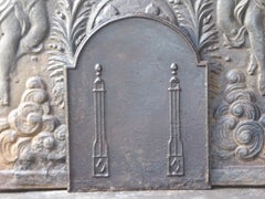 Antique French Neoclassical 'Pillars of Freedom' Fireback / Backsplash, 19th C.