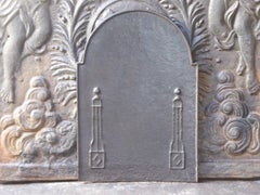 Antique French Neoclassical 'Pillars of Freedom' Fireback / Backsplash, 19th C.