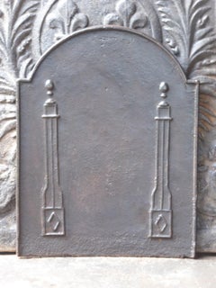 Antique French Neoclassical 'Pillars of Freedom' Fireback / Backsplash