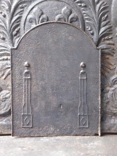 Antique French Neoclassical 'Pillars of Freedom' Fireback / Backsplash, 19th C.