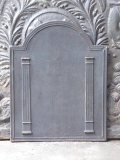 Antique French Neoclassical 'Pillars of Freedom' Fireback / Backsplash, 19th C.