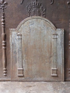 Antique French Neoclassical 'Pillars of Freedom' Fireback / Backsplash
