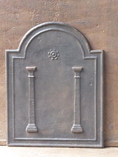 Antique French Neoclassical 'Pillars of Freedom' Fireback / Backsplash