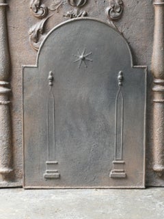 Antique French Neoclassical 'Pillars of Freedom' Fireback / Backsplash
