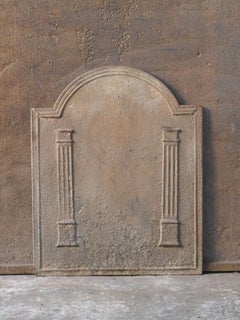 Antique French Neoclassical 'Pillars of Freedom' Fireback / Backsplash, 19th C.