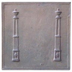 Antique French Neoclassical 'Pillars of Freedom' Fireback, 19th Century