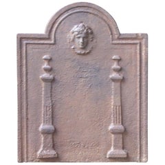 Antique French Neoclassical 'Pillars of Freedom' Fireback, 19th Century