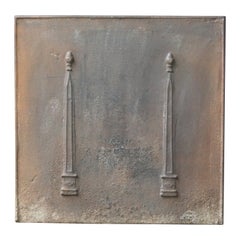 Antique French Neoclassical 'Pillars of Freedom' Fireback / Backsplash, 19th C.