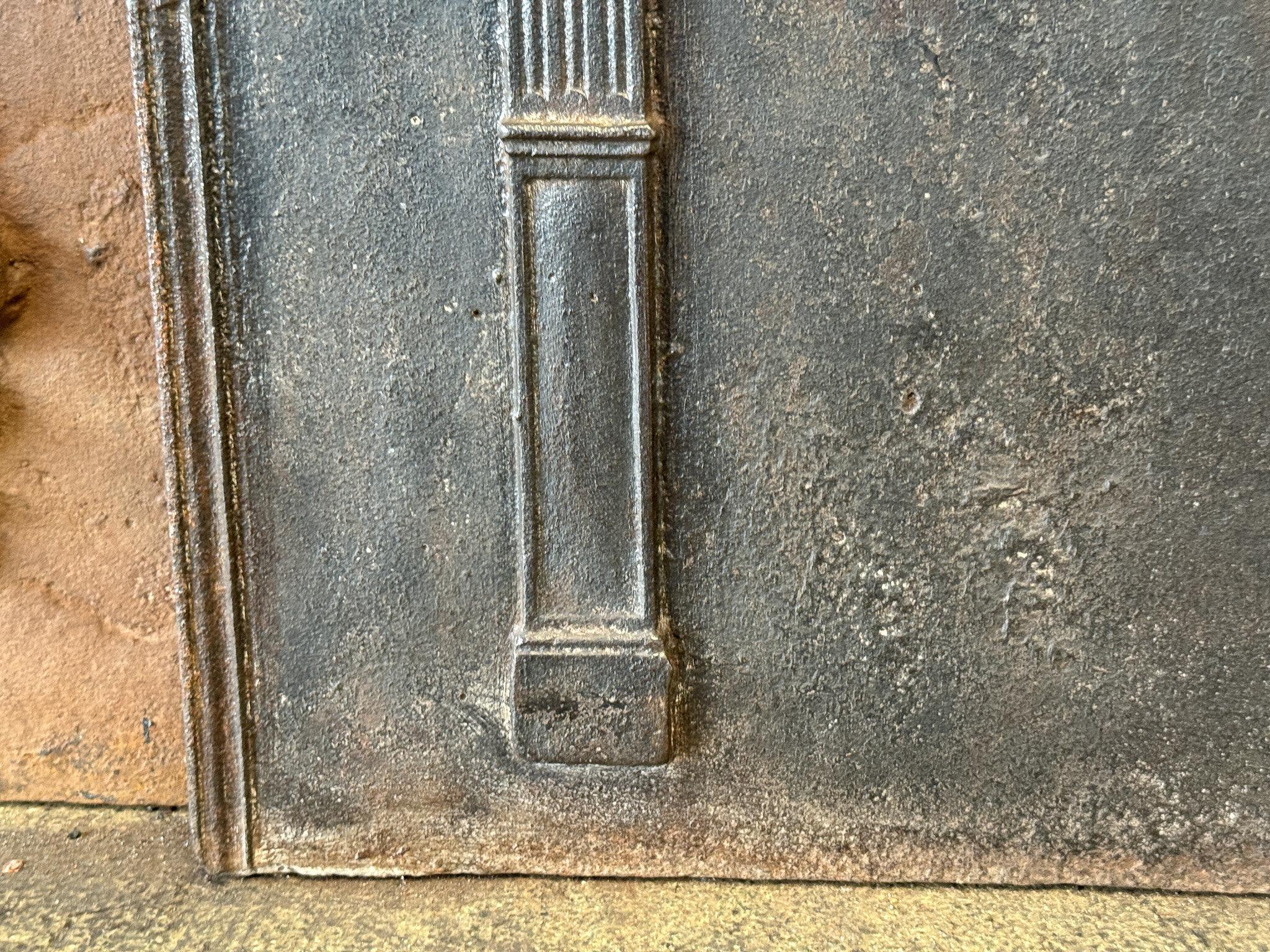 Antique French Neoclassico 'Pilastri della Libertà' Fireback / Backsplash in vendita 3